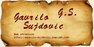 Gavrilo Šujdović vizit kartica